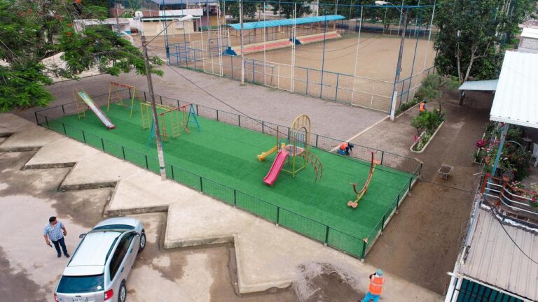 Polideportivo remodelado, gracias al trabajo articulado entre el GAD y la ciudadanía 